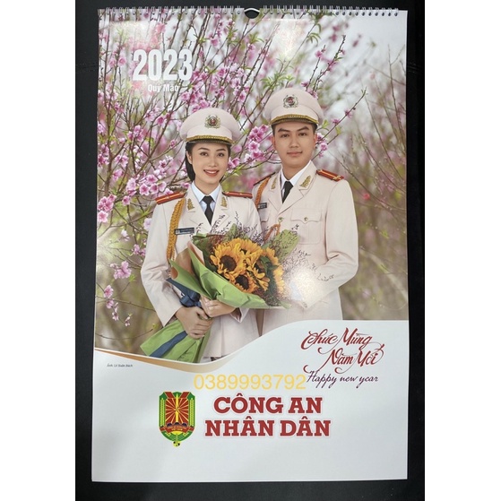 lịch lò xo 5 tờ Công an Nhân Dân 2023 combo 2 cuốn (sỉ ib giá tốt)
