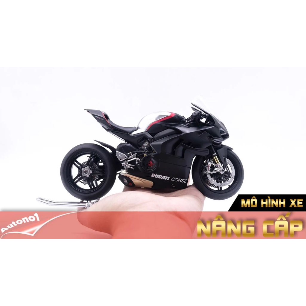 Mô hình xe cao cấp Ducati Superleggera V4 Corse black độ nồi khô tỉ lệ 1:12 Tamiya D234F