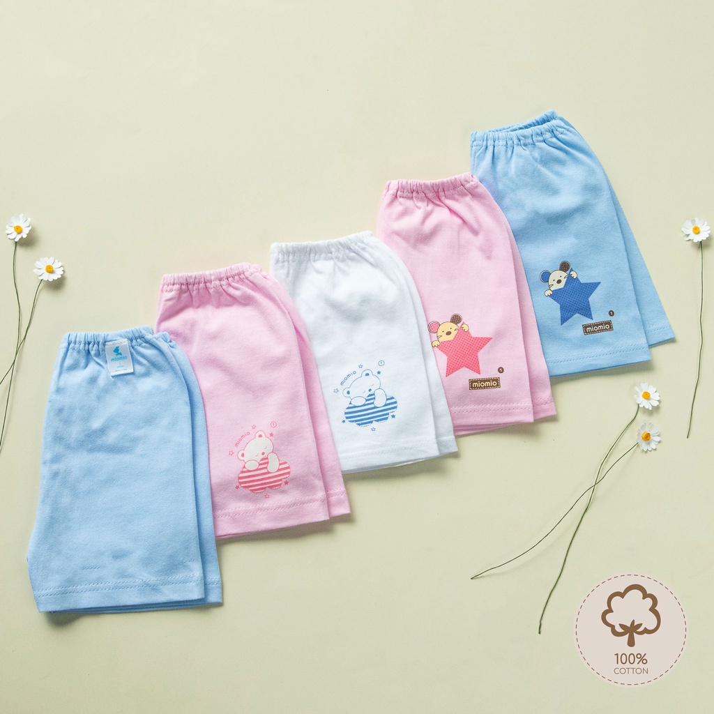 Quần Ngắn Sơ Sinh MIOMIO, Họa Tiết: Gấu Mây, Ngôi Sao Cho Bé Trai Bé Gái (Từ 0-12 tháng), 100% Cotton