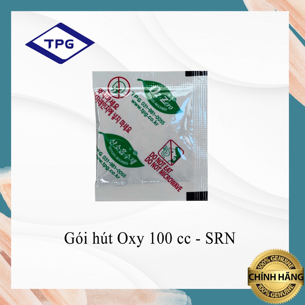 Gói hút khí Oxy 100cc, Gói hút ẩm dành cho bảo quản thực phẩm đóng gói không bị Oxy hóa