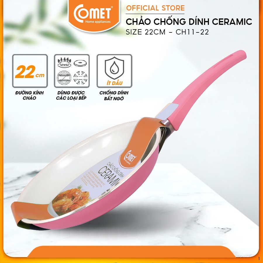 [LIFEMC11M2ADP -12% đơn 250K] Chảo Chống dính Ceramic COMET - CH11-22