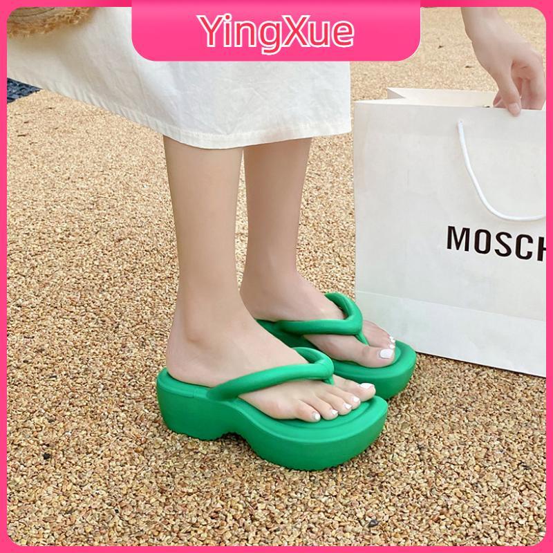 【Giao Hàng Nhanh】 Dép Đi Biển Đế Dày Chống Trượt Thoải Mái Phong Cách Hàn Quốc Cho Nữ