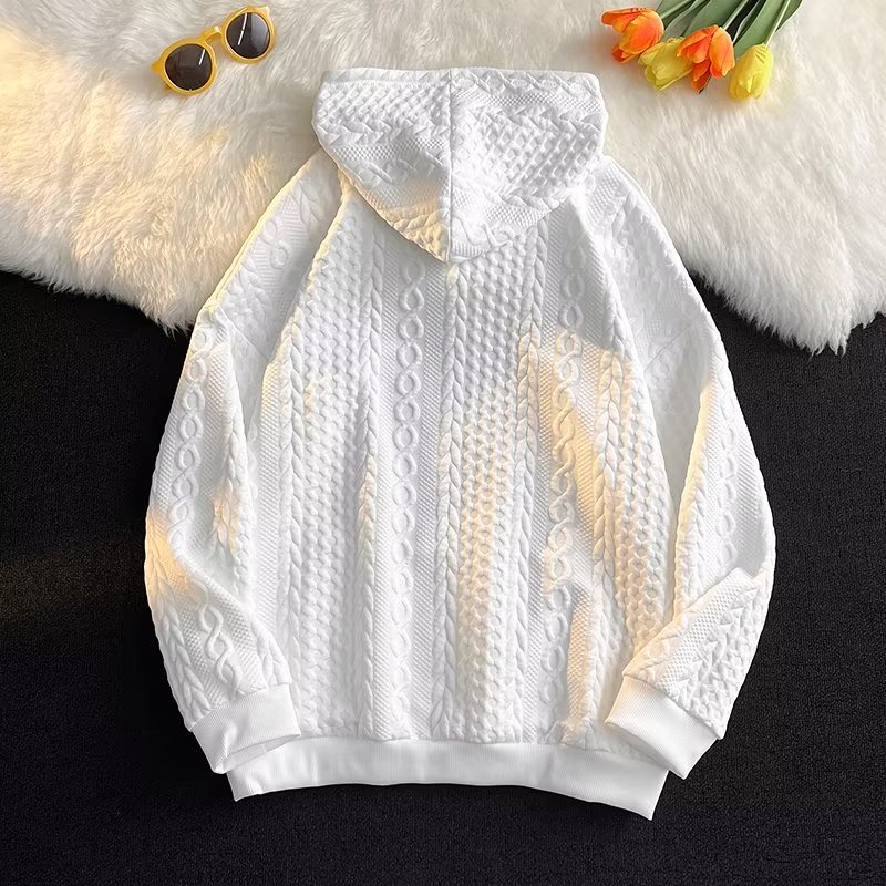 Áo hoodie Màu Trơn Tay Dài Dáng Rộng Thời Trang Xuân Thu 2022 Cho Nam