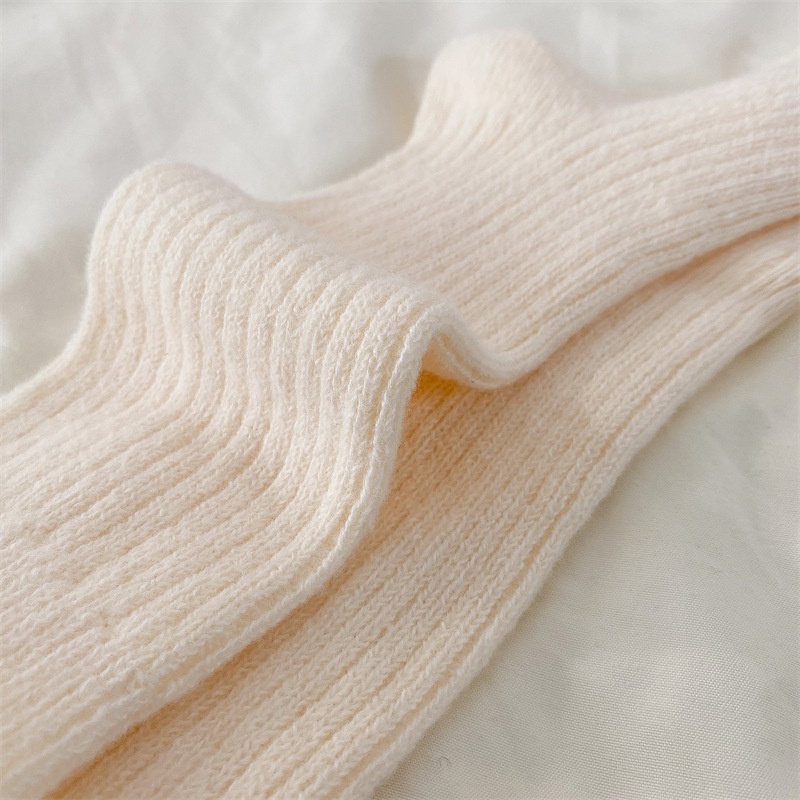 Vớ len dày WAFNHA D675 màu trơn đơn giản cho nữ