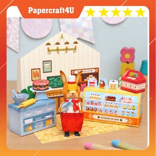 Mô hình giấy 3D - tiệm bánh của Gấu cute
