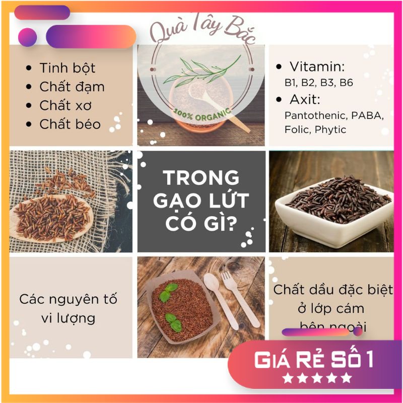 1Kg Gạo lứt đen dẻo Điện Biên  loại đặc biệt Thơm Ngon