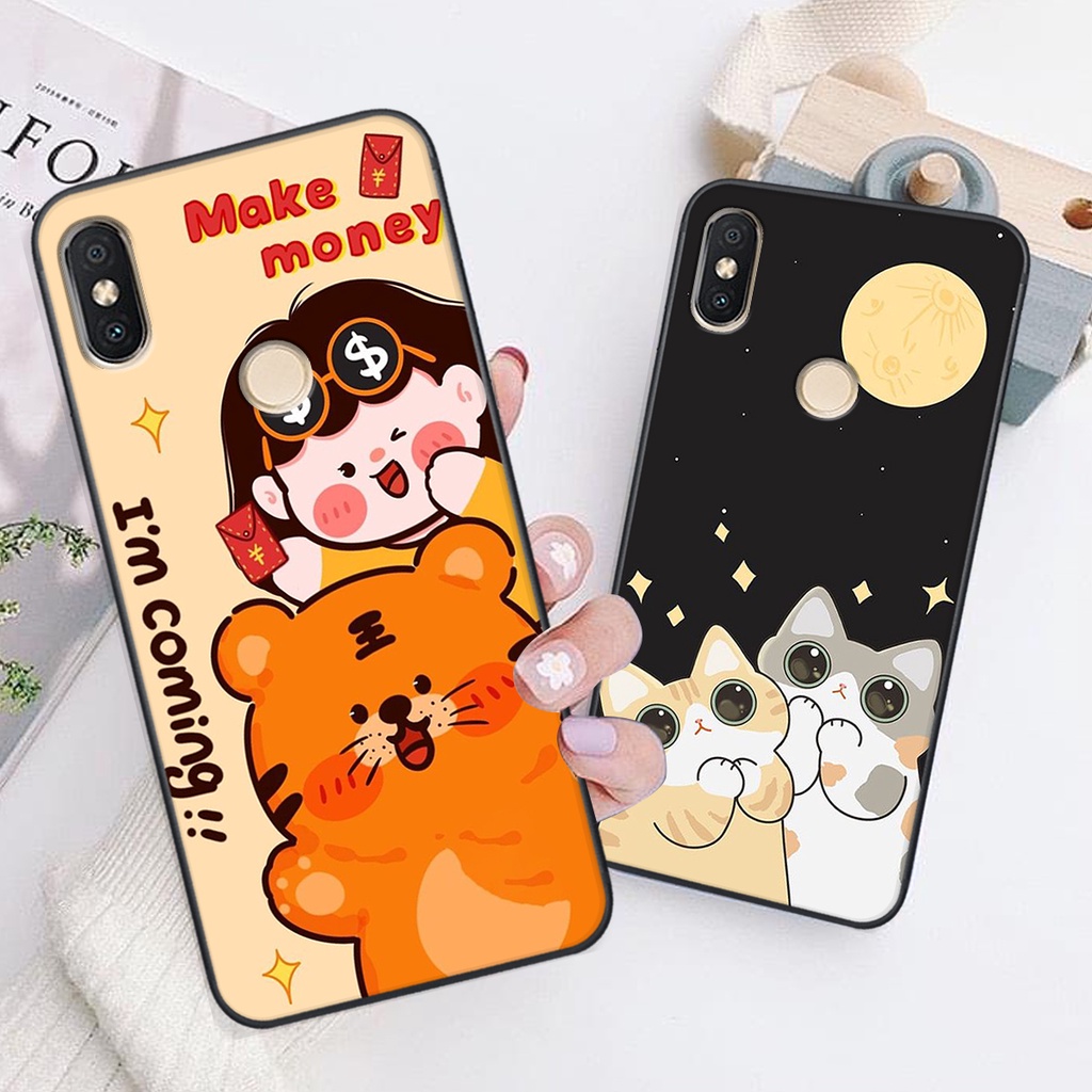 Ốp lưng Xiaomi REDMI 6 PRO / MI A2 LITE / REDMI S2 in hình tim, kẻ vuông mẫu mới CỰC XINH