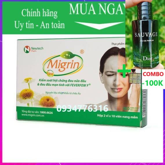 ☀COMBO Nước Hoa Dior Sauvage EDP 10ml+ ✅ Migrin - hỗ trợ giảm đau nửa đầu :3
