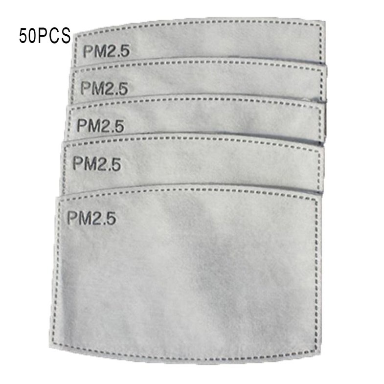【10.10】 Pm2.5 Activated Carbon Mask Filter Double Microfiltration 10/50/100 Pcs