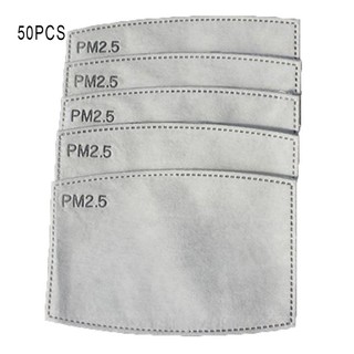 Pm2.5 Activated Carbon Mask Filter Double Microfiltration 10/50/100 Pcs