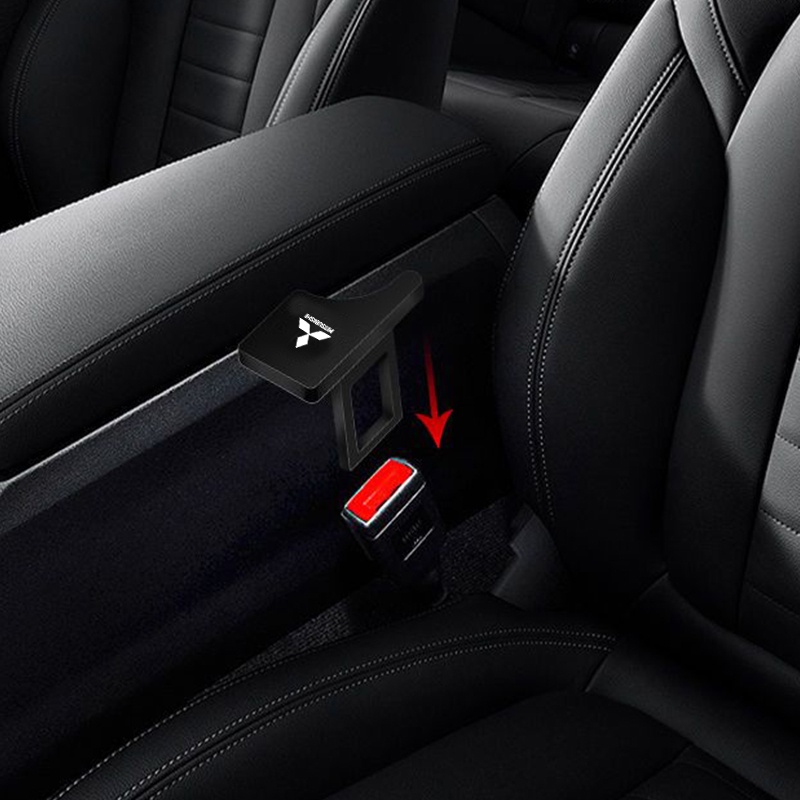 1 Chốt Khóa Dây An Toàn In Logo Cho Xe Hơi Mitsubishi asx lancer outlander pajero EVO