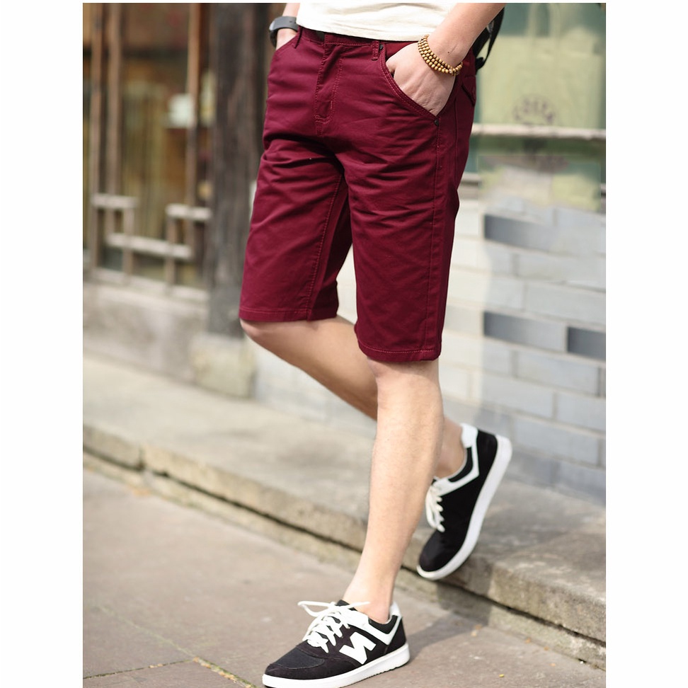 Quần short kaki nam màu trẻ trung dáng bassic Zenkocs3 MEN SHORTS 008