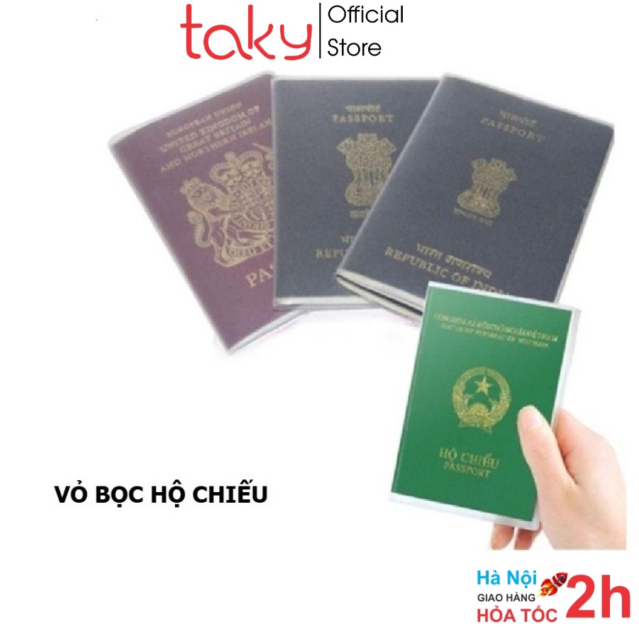 Vỏ Bọc Hộ Chiếu - Passport - Taky - Chất Liệu  Dẻo Trong Suốt, Taky, Tiện Dụng, An Toàn Khi Đi Du Lịch 5310