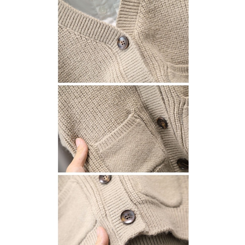 Lưng Áo Khoác Cardigan Dệt Kim Dày Dặn In Hoạt Hình Thời Trang Thu Đông 2022 Cho Bé