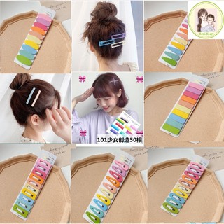 Set 5 cái kẹp tóc mái nhiều màu sắc, kẹp tóc trơn màu sắc ngọt ngào hàn quốc xinh xắn cho nữ