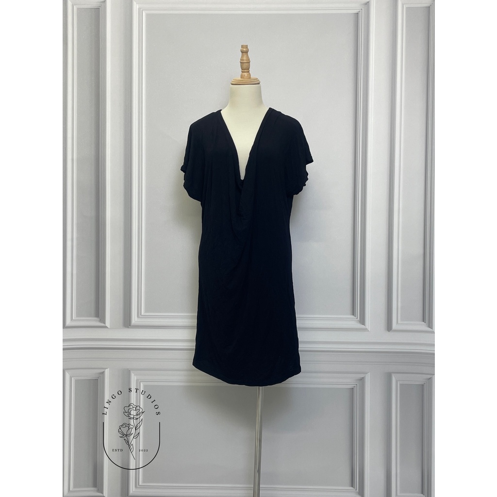 Váy QCCC hàng hiệu chính hãng thời trang nữ N176 màu đen freesize secondhand thanh lý ký gửi