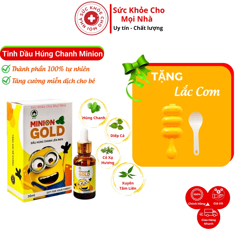 Tinh Dầu Húng Chanh Minion Mẫu Mới.Chiết Xuất Thảo Dược Tăng Đề Kháng Tự Nhiên,Giảm Ho Cho Bé
