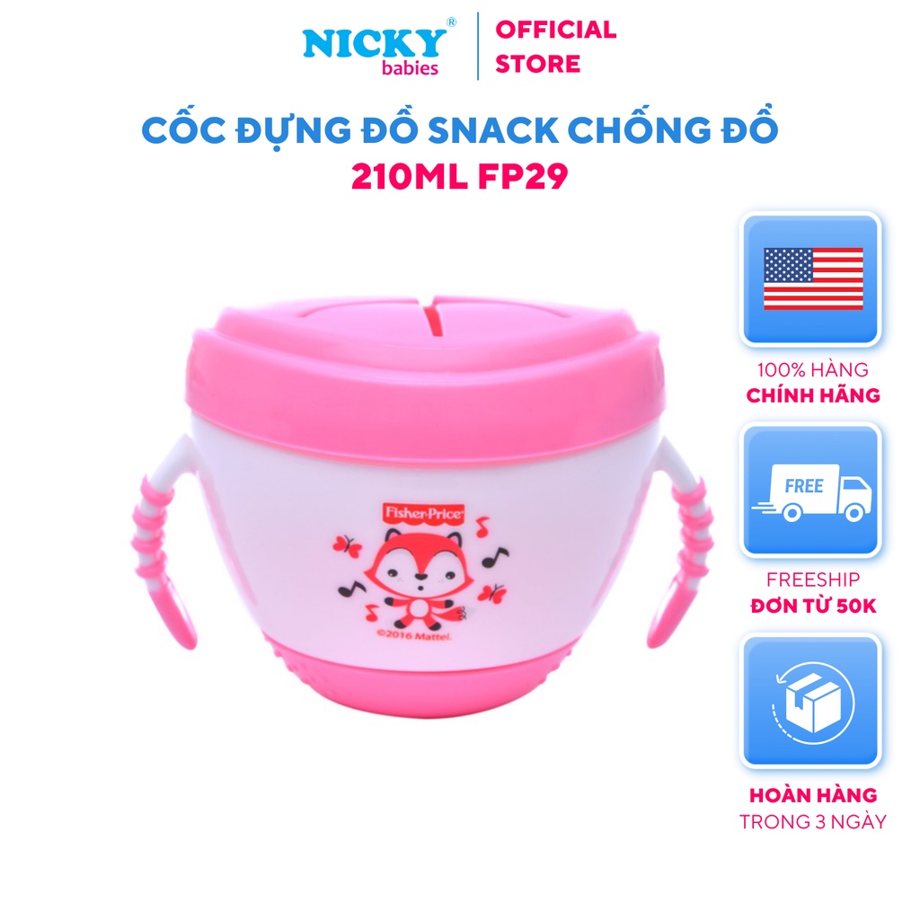 Cốc đựng đồ snack chống đổ 210ml FP29 Chất liệu cao cấp được kiểm nghiệm an toàn nhập khẩu chính hãng