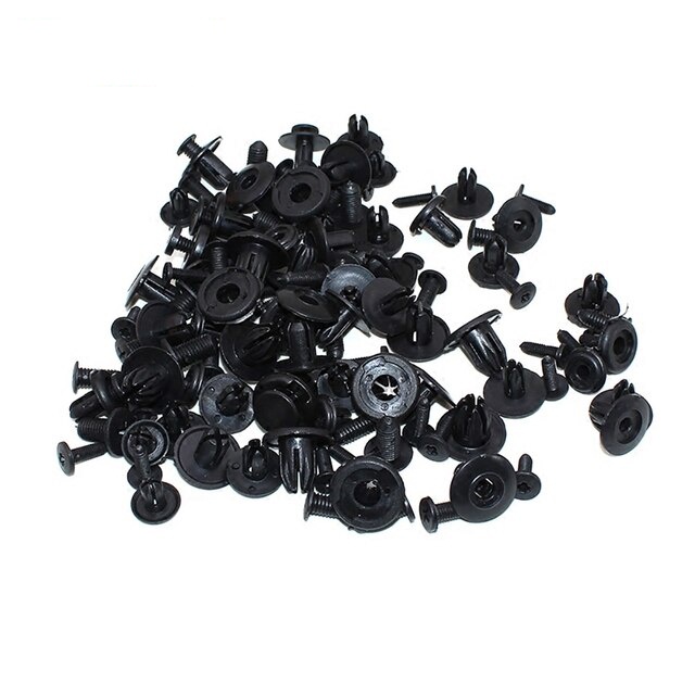 Bộ 100 Chốt Vít Vặn Các Bộ Phận Trên Xe Hơi Chất Liệu Nhựa Kèm Hộp Đựng