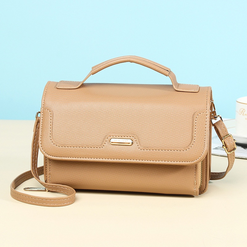 Túi Đeo Chéo Màu Trơn Đa Năng Phong Cách Hàn Quốc Cho Nữ