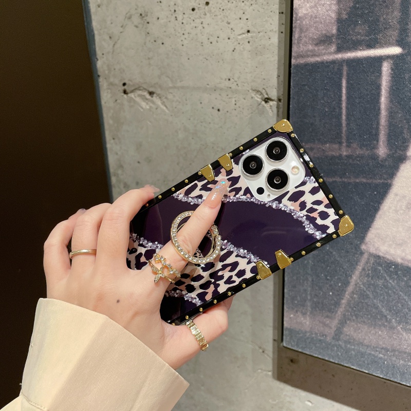 Ốp Điện Thoại Vuông Họa Tiết Da Báo Cho Samsung Galaxy m13 f62 m62 M53 M33 M23 F23 A03S CORE M52 A02S F22 M32 4G F52 5G