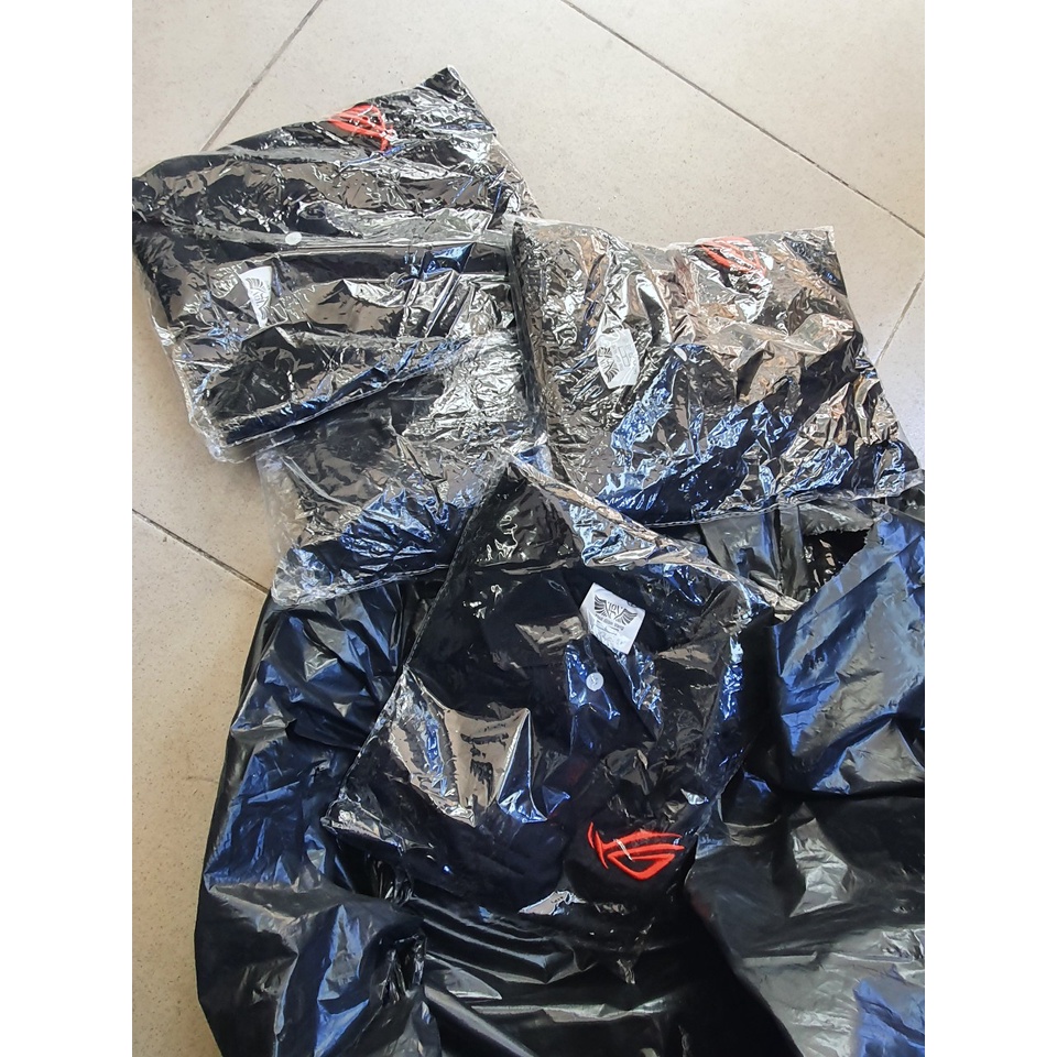 Áo polo bẻ cổ chính hãng ASUS ROG màu đen siêu chất Size L