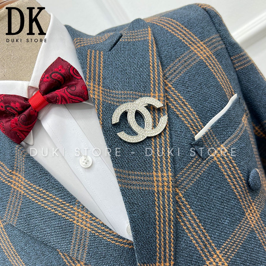 Bộ vest nam Hàn Quốc 6 cúc kẻ caro sang trọng DKE0067 - DUKI STORE