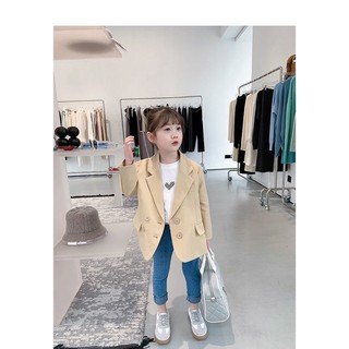Áo Khoác Vest Thu Đông Cho Bé Gái 14-30Kg, Áo Blazer Thời Trang Cho Bé Gái HANNAH KIDS