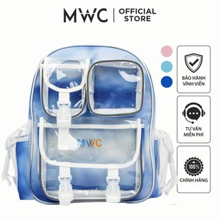 Balo MWC 1108 - Ba Lô Cặp Nam Nữ Trong Suổt Đi Học Đi Chơi, Đựng Laptop Đồ Cá Nhân Tiện Lợi