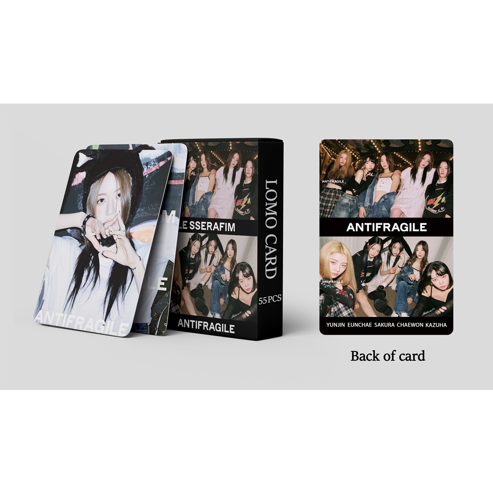 Kpop LE SSERAFIM ANTIFRAGILE Photocard Lomo Card 54pcs/box