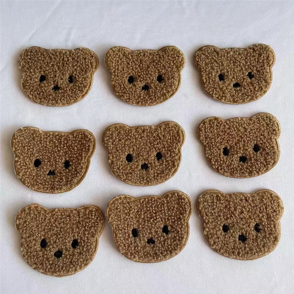 Miếng Dán Ủi Quần Áo DIY Hình Gấu Teddy Hoạt Hình Dễ Thương