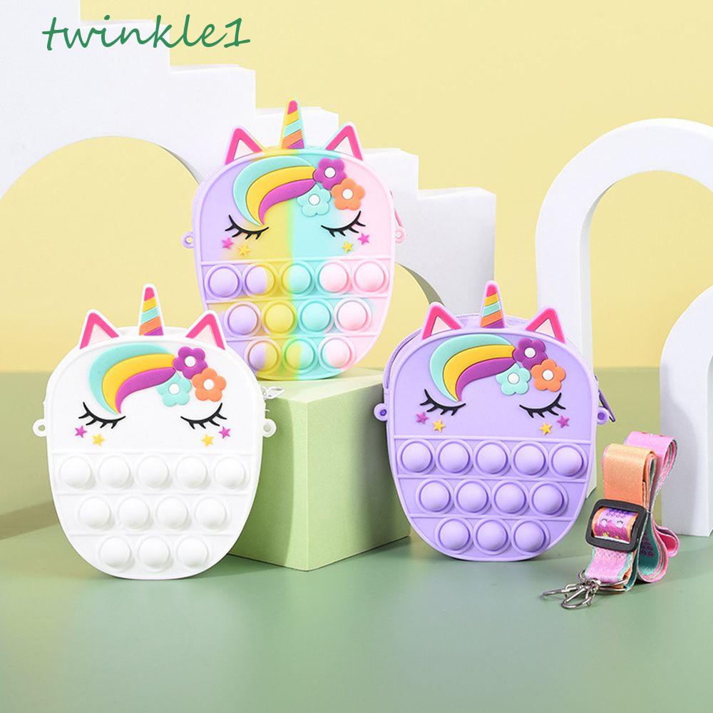 Túi Đeo Chéo Hình Kỳ Lân Lấp Lánh Dễ Thương Cho Bé