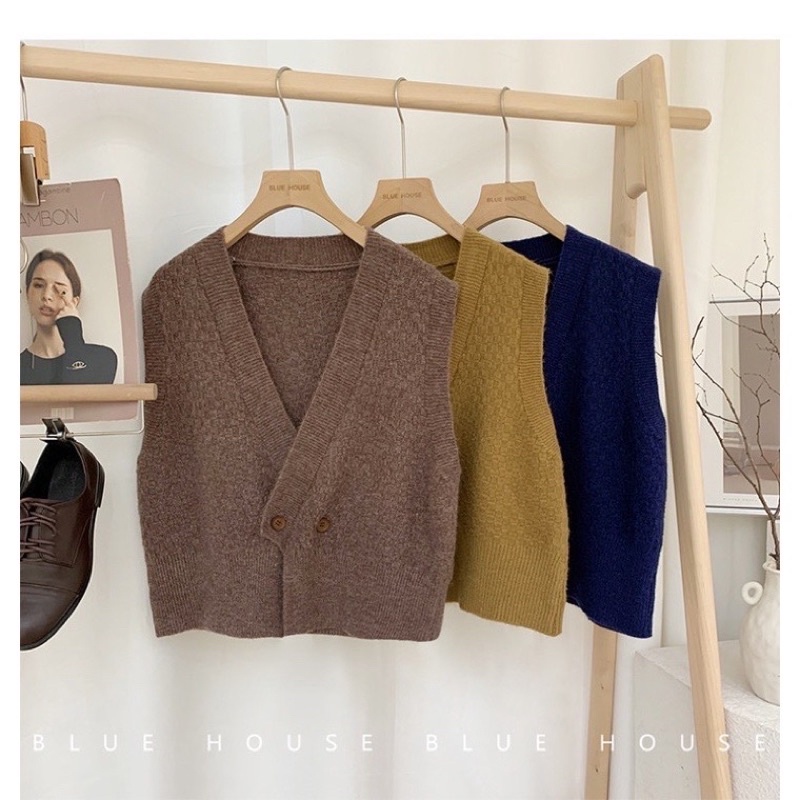 Áo ghile len hai khuy hàng qc,áo gile siêu đẹp A276