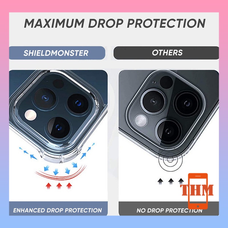 Ốp lưng iphone 11 pro max Vỏ chống sốc trong suốt chất lượng cao 6 6s Plus 7 Plus 8 Plus Xs max xr 12 Pro max 13 Pro max chống sốc-1004