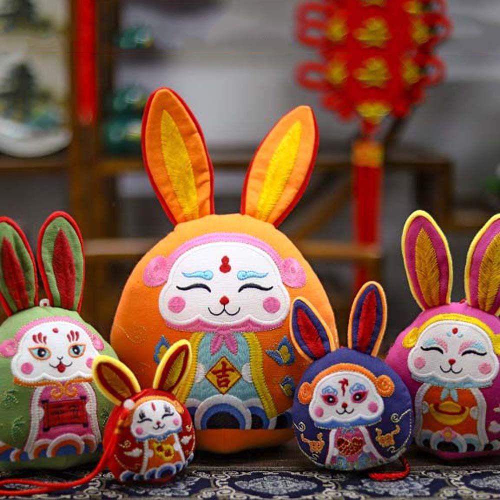 Thỏ Nhồi Bông Phong Cách Trung Hoa Mừng Năm Mới