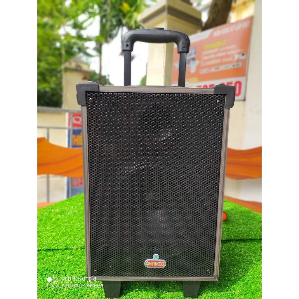 Loa kéo bluetooth Ontekco 8001 bass 20 di động Tặng kèm 1 mic không dây,Thùng gỗ cao cấp - Bảo hành 12 tháng chính hãng