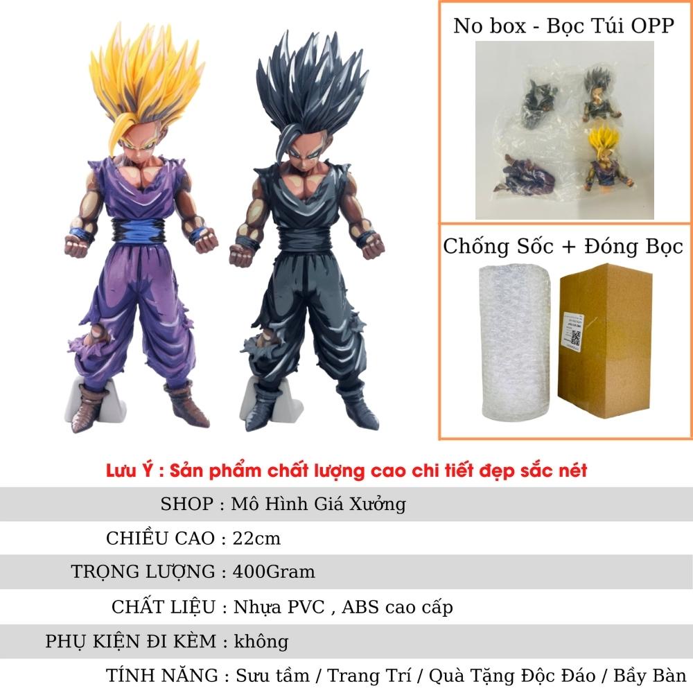 Mô hình Dragon Ball SonGoHan super saiyan bản 2D siêu đẹp có 2 màu tóc cao 22cm - mô hình figure 7 viên ngọc rồng