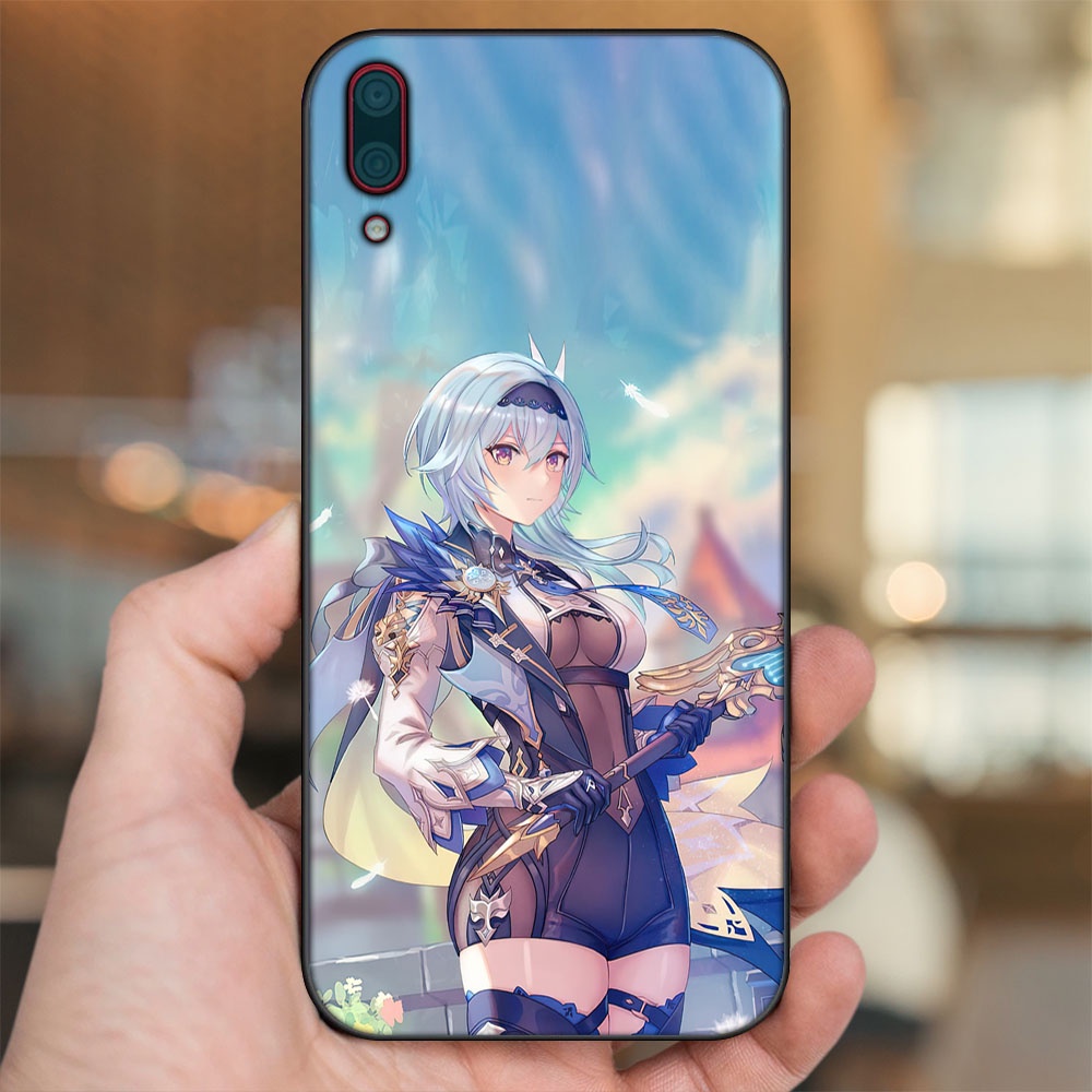 Ốp lưng Huawei Y7 Pro 2019 viền đen in hình Eula Genshin Impact