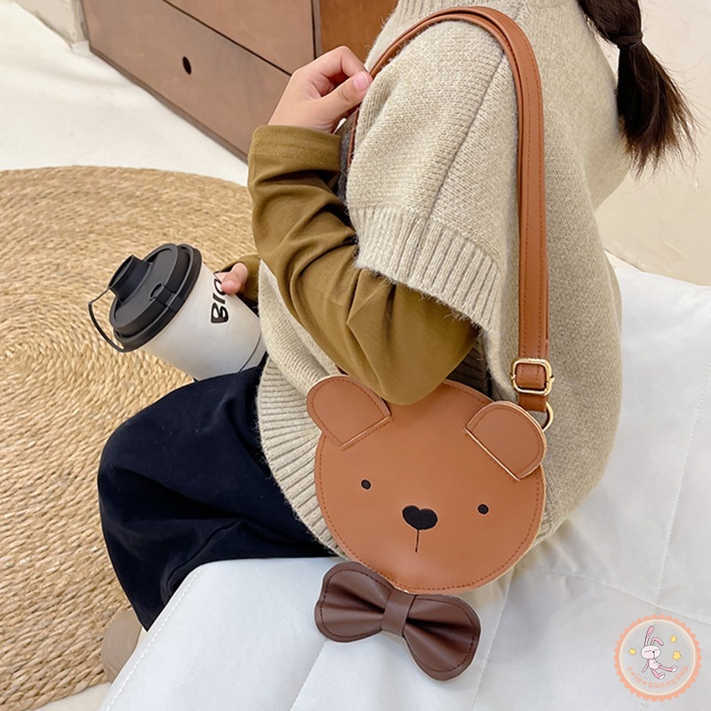 Túi Đeo Vai Đựng Son Môi / Tiền Xu Họa Tiết Hoạt Hình Phong Cách Hàn Quốc Cho Bé Gái