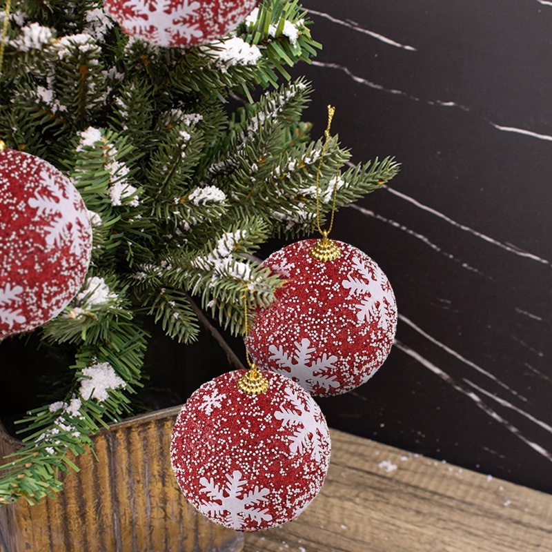 8cm quả châu nhỏ gọn trang trí cây thông noel độc đáo