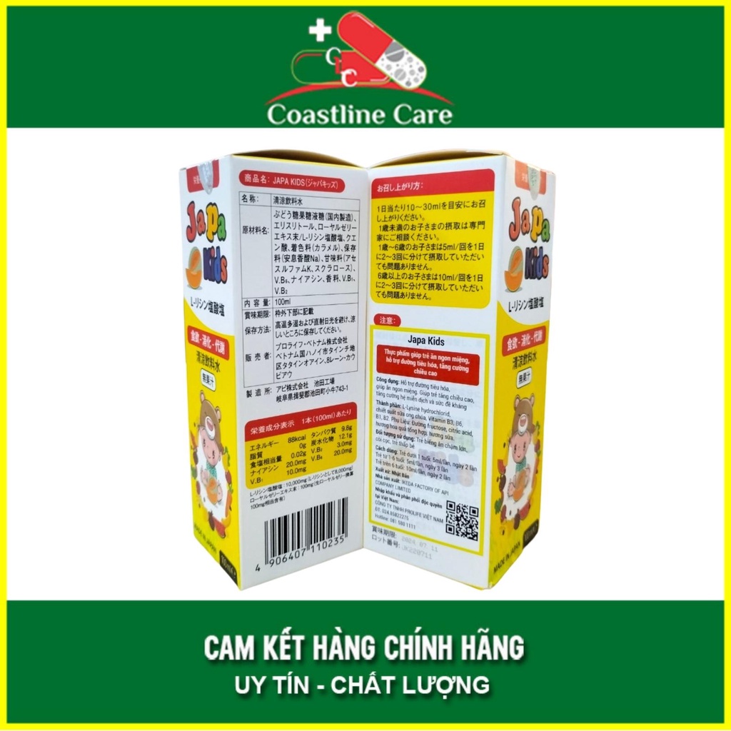 Japa Kids Giúp Trẻ Ăn Ngon Tiêu Hóa Tốt Tăng Cường Miễn Dịch  - CLC Pharmacy