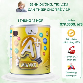 Miwako A+ Vani 🔥 tặng vicher 1,7triệu date 12/2025🔥 Thùng 12 hộp 700g vani bổ sung đầy đủ dưỡng chất cho trẻ
