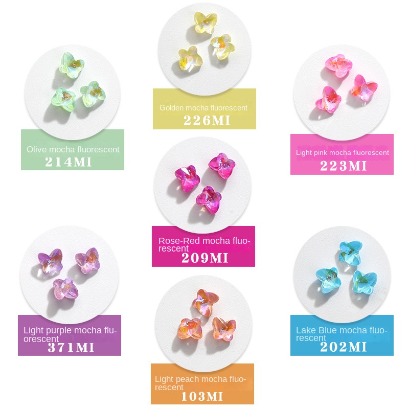 Đá Mocha Phát Quang Đính Móng Tay Nghệ Thuật