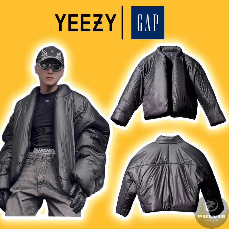 ⚡️[Hight Quality] - Áo Khoác Phao Yeezy Gap Engineered by Blciaga Round Jacket In Black, Áo khoác phao nhẹ YZ Kanye West