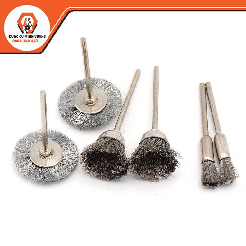 CHỔI ĐÁNH BÓNG, ĐÁNH GỈ CHO MÁY MÀI TRỤC 3MM
