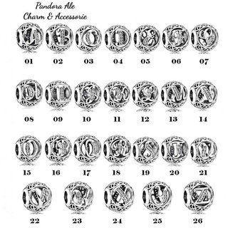 Pan ale charm bảng chữ cái bạc s925 dùng làm vòng tay