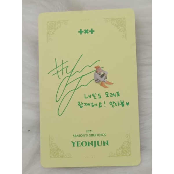 Thẻ ảnh photocard yeonjun official ssgt 2021 chính hãng nhóm txt