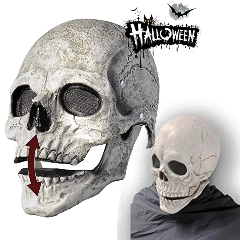 Mặt Nạ Hóa Trang Halloween Hình Đầu Lâu Kinh Dị