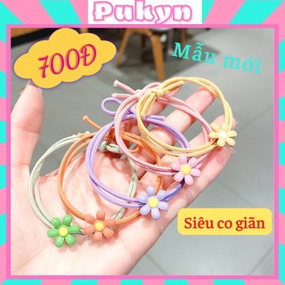 Dây buộc tóc hoa cúc hoạ mi Hàn Quốc hot trend scrunchies hoa cúc nhí hot trend Pukyn DC