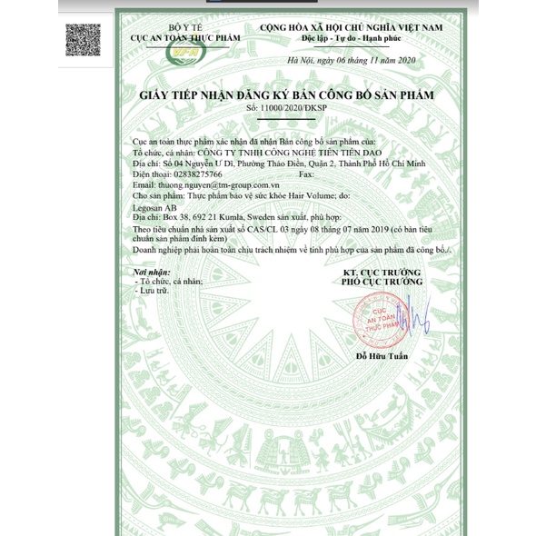 Biotin dưỡng tóc kích thích mọc tóc Hair Volume Hộp 30 viên